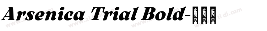 Arsenica Trial Bold字体转换